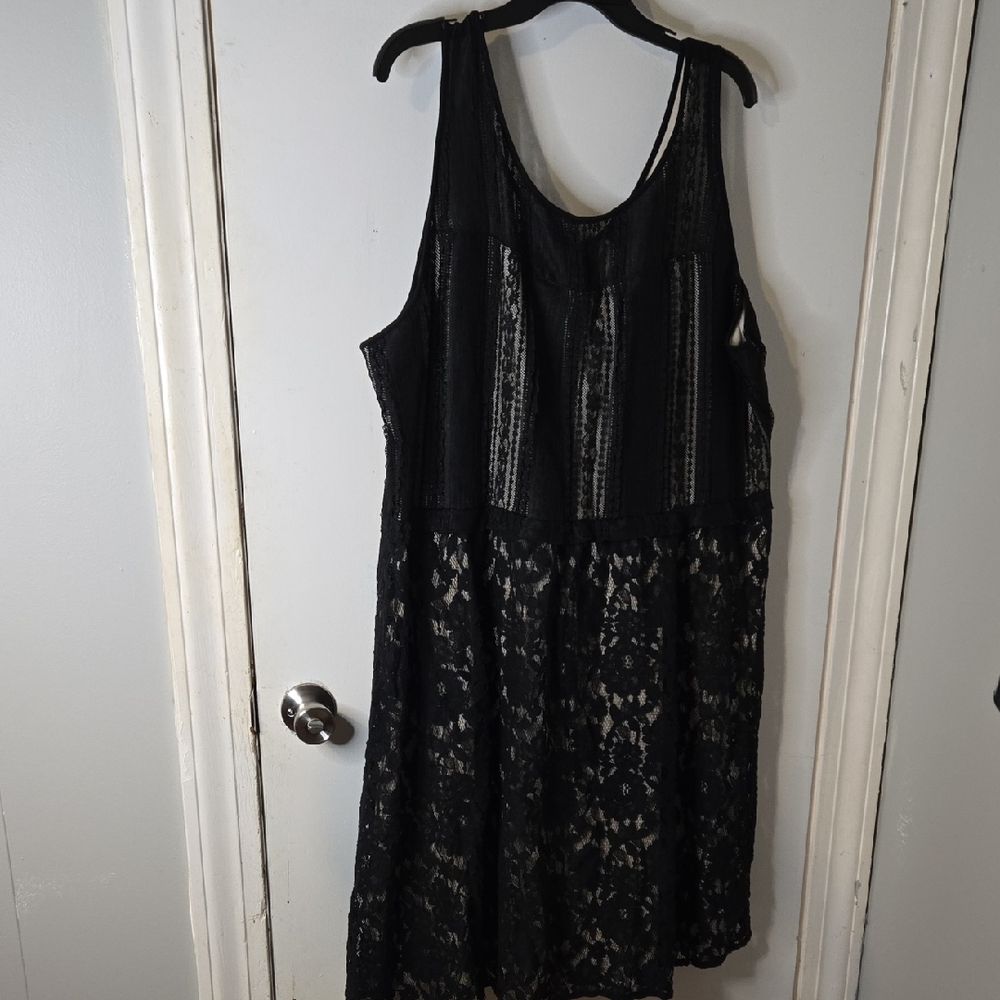 Lane Bryant Black Lace Dress Size 28